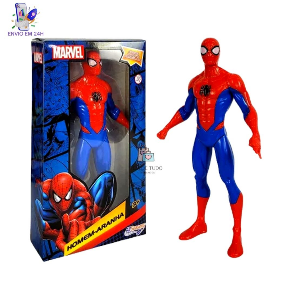 Homem Aranha Boneco Brinquedo Vingadores Marvel Articulado 22 Cm All