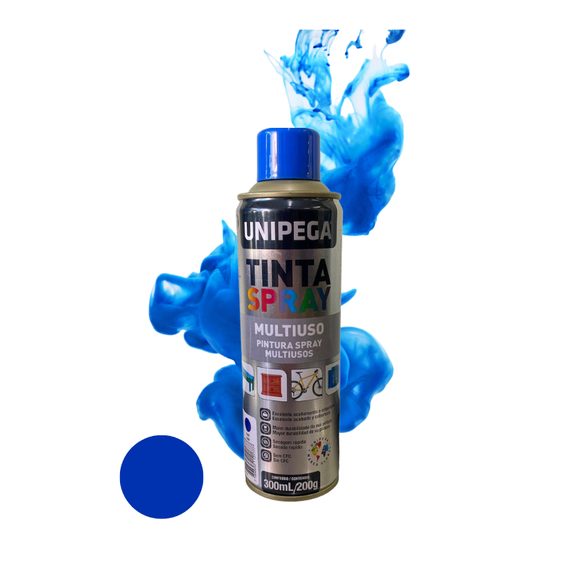 Tinta Spray Azul 300ml Uso Geral Unipega Shopee Brasil