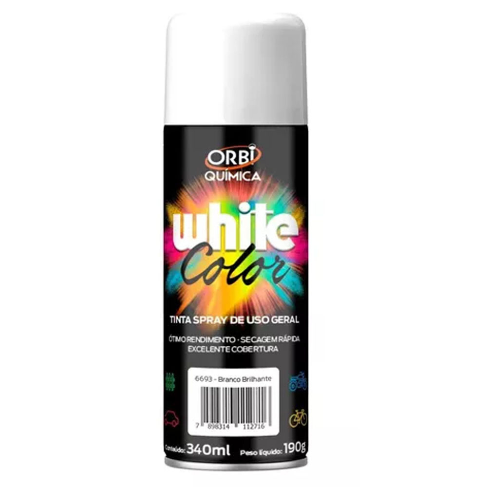 Tinta Spray Para Uso Geral Branco Brilhante De Ml Shopee Brasil