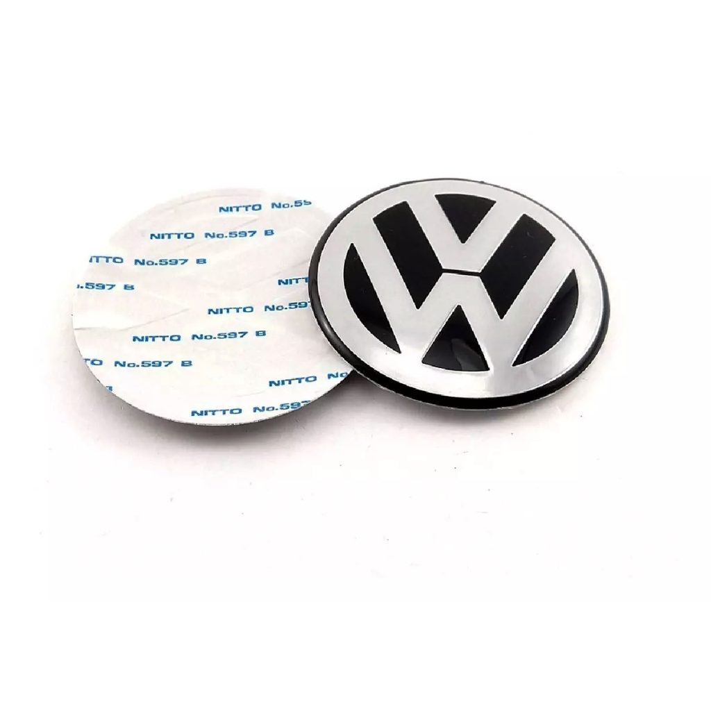 Jogo 4 Emblema Logo Adesivo Centro Roda Vw Volkswagen 47mm Shopee Brasil