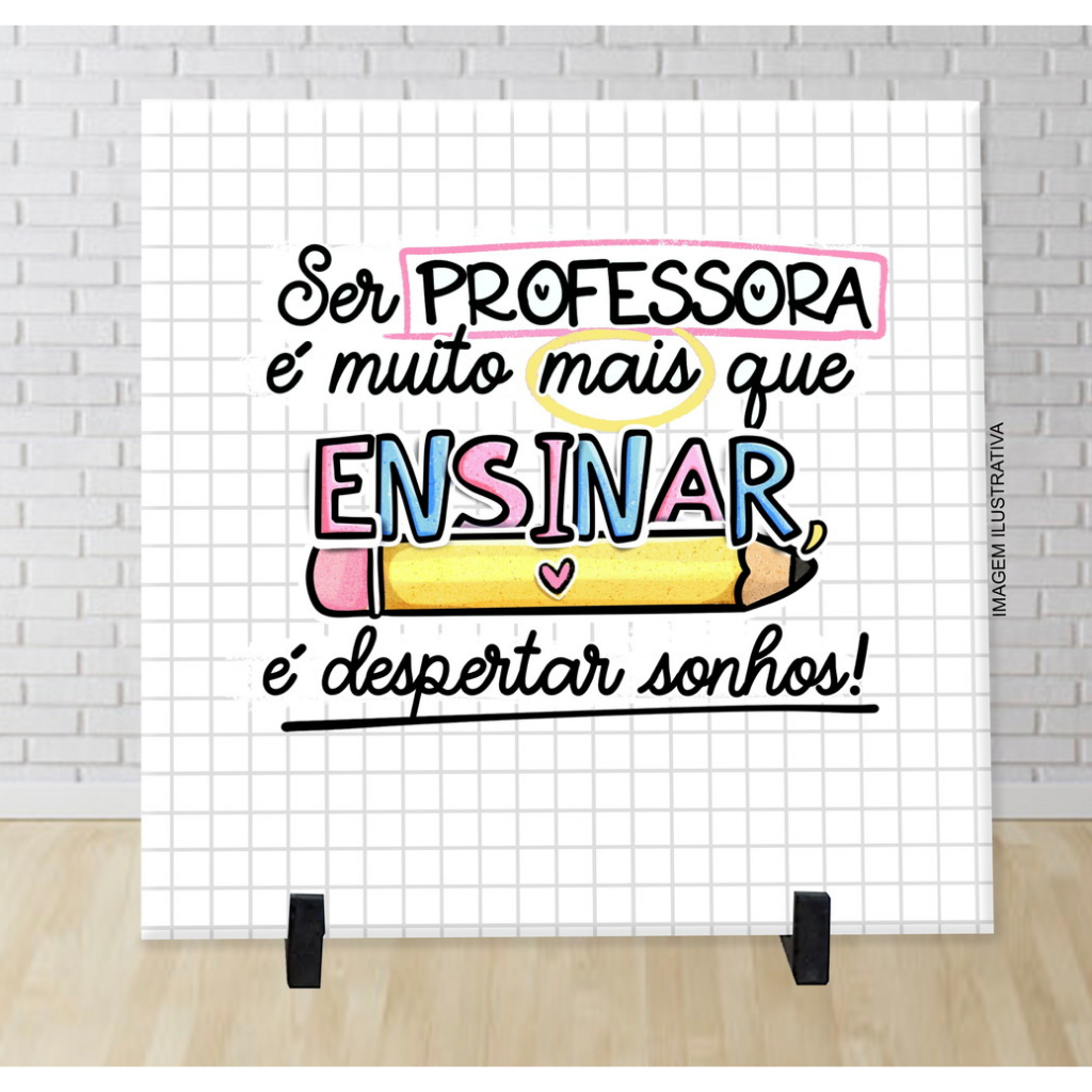 Quadro Azulejo Personalizado Professor Presente Dia Dos Professores