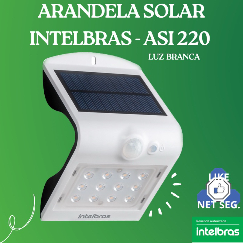 Luminaria Solar Integrada Intelbras Asi Luz Branca Shopee Brasil