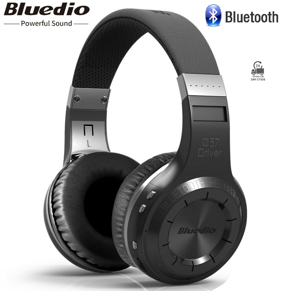 Fone De Ouvido Headset Bluetooth Bluedio H Turbine Hurricane Preto Novo