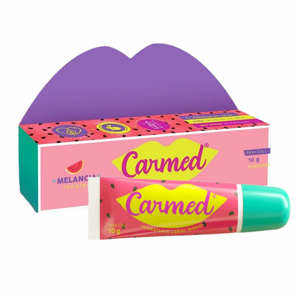 Hidratante Labial Carmed Sabor Melancia 10g CIMED Shopee Brasil