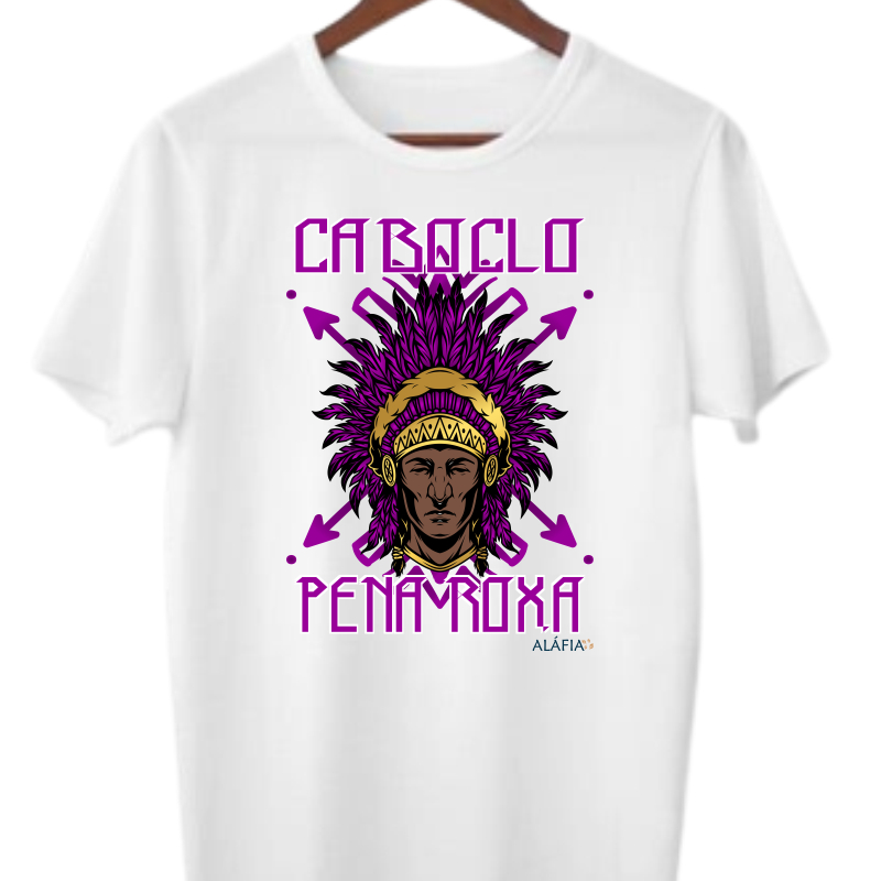 Camisa Umbanda Candombl Al Fia Caboclo Pena Roxa Shopee Brasil