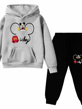 Kit Conjunto Blusa Moletom E Calça Moletom Infantil Rato Mouse Dis ney