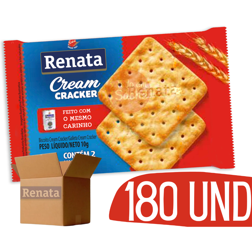 Bolacha Biscoito Cream Cracker Em Sache Renata Atacado 180 Und