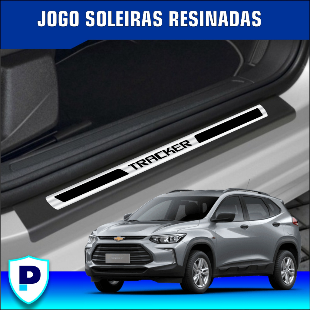 Jogo De Soleira Chevrolet Tracker Resinada Kit 8 Peças Shopee Brasil