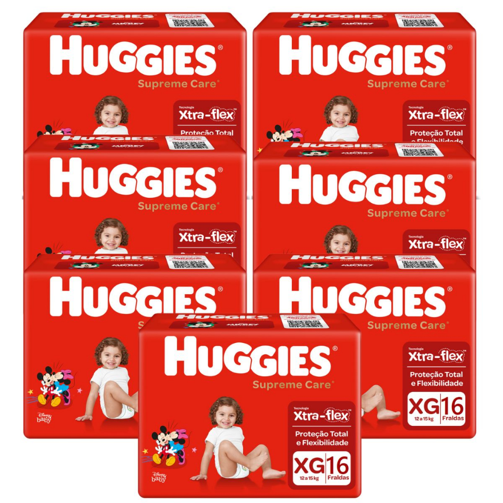 Kit Pacotes De Fraldas Huggies Supreme Care Xg Shopee Brasil