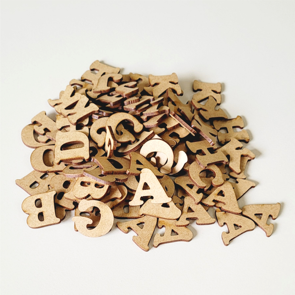 Letras Kit 50 A 500 Letrinhas De A A Z Em MDF Cru 2cm De Altura E