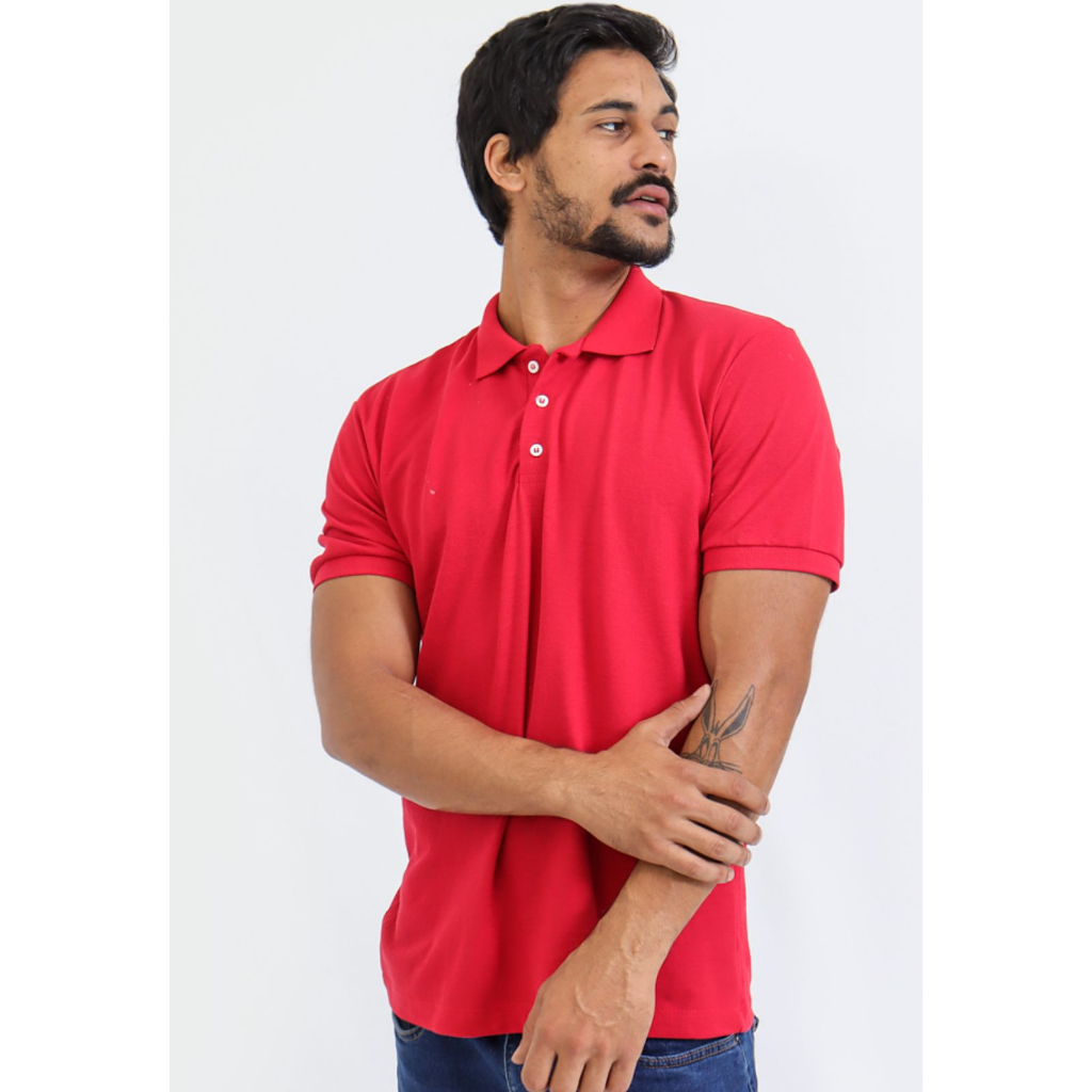 Camisa Masculina Gola Polo Original Varias Cores Shopee Brasil