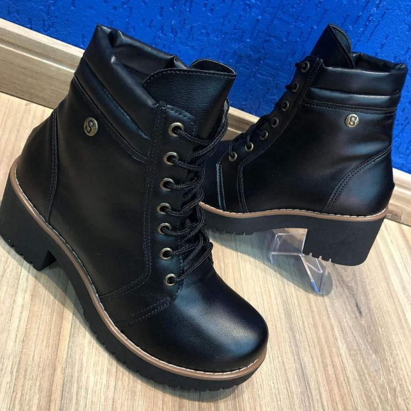 Bota Coturno Feminina Tratorado Sabrina Shopee Brasil