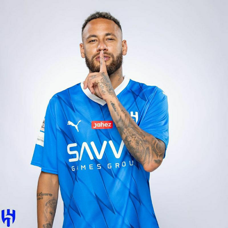 2023 2024 Camisa Camiseta Uniforme Al Hilal Saudi Football Club Azul