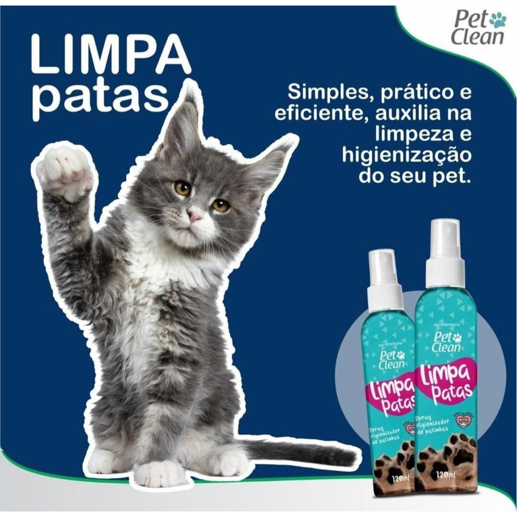 Limpa Patas Spray Cachorro E Gatos Limpar Patinhas Pet Clean