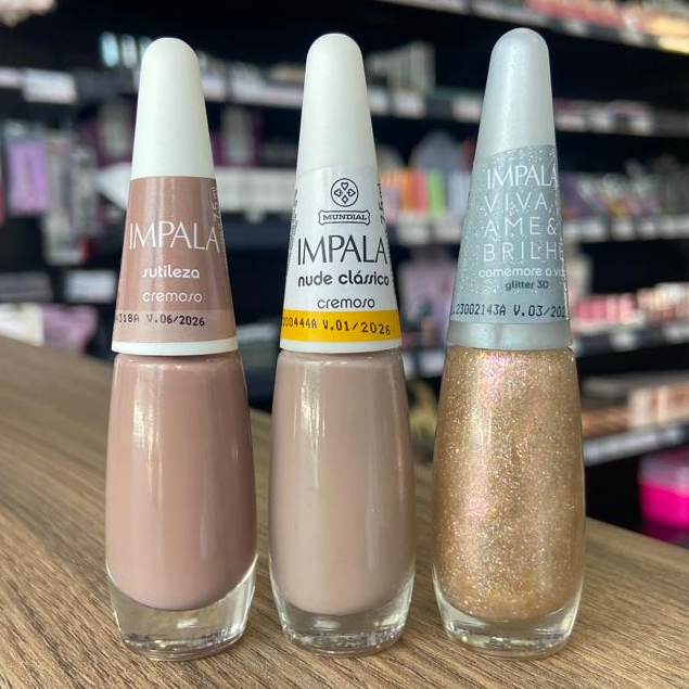 Kit De Esmaltes Impala Nude Brilhoso Shopee Brasil