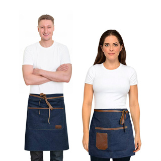 Avental De Cintura Jeans Couro Barista Chef Bartender Kit Shopee Brasil