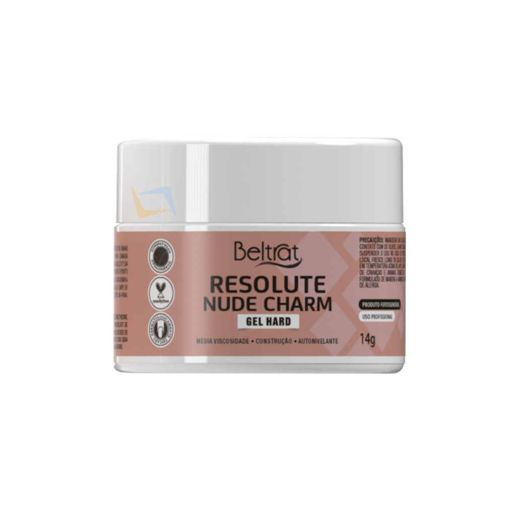 Gel Resolute Nude Charm 14g Beltrat Alongamento De Unhas Artificiais
