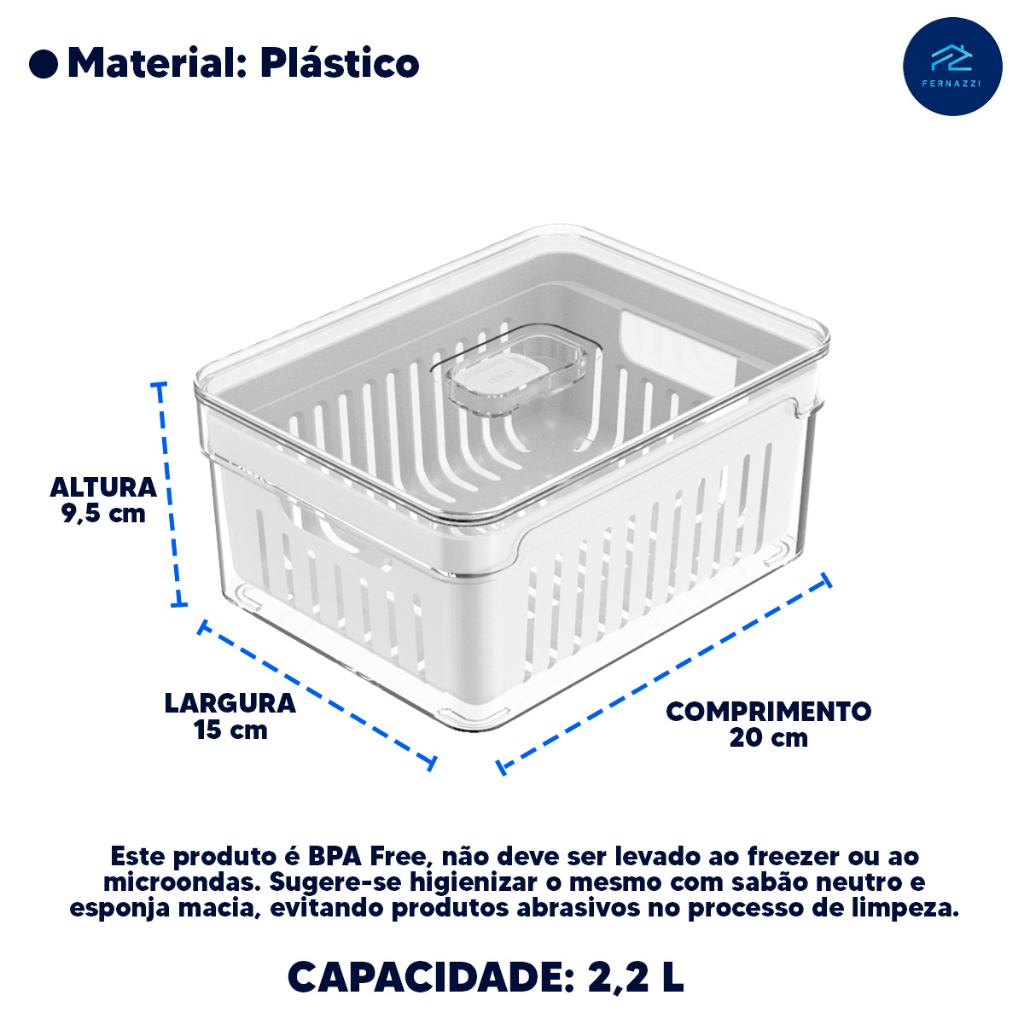 Organizador Multiuso Plasutil Geladeira Dispensa Cozinha Guarda E