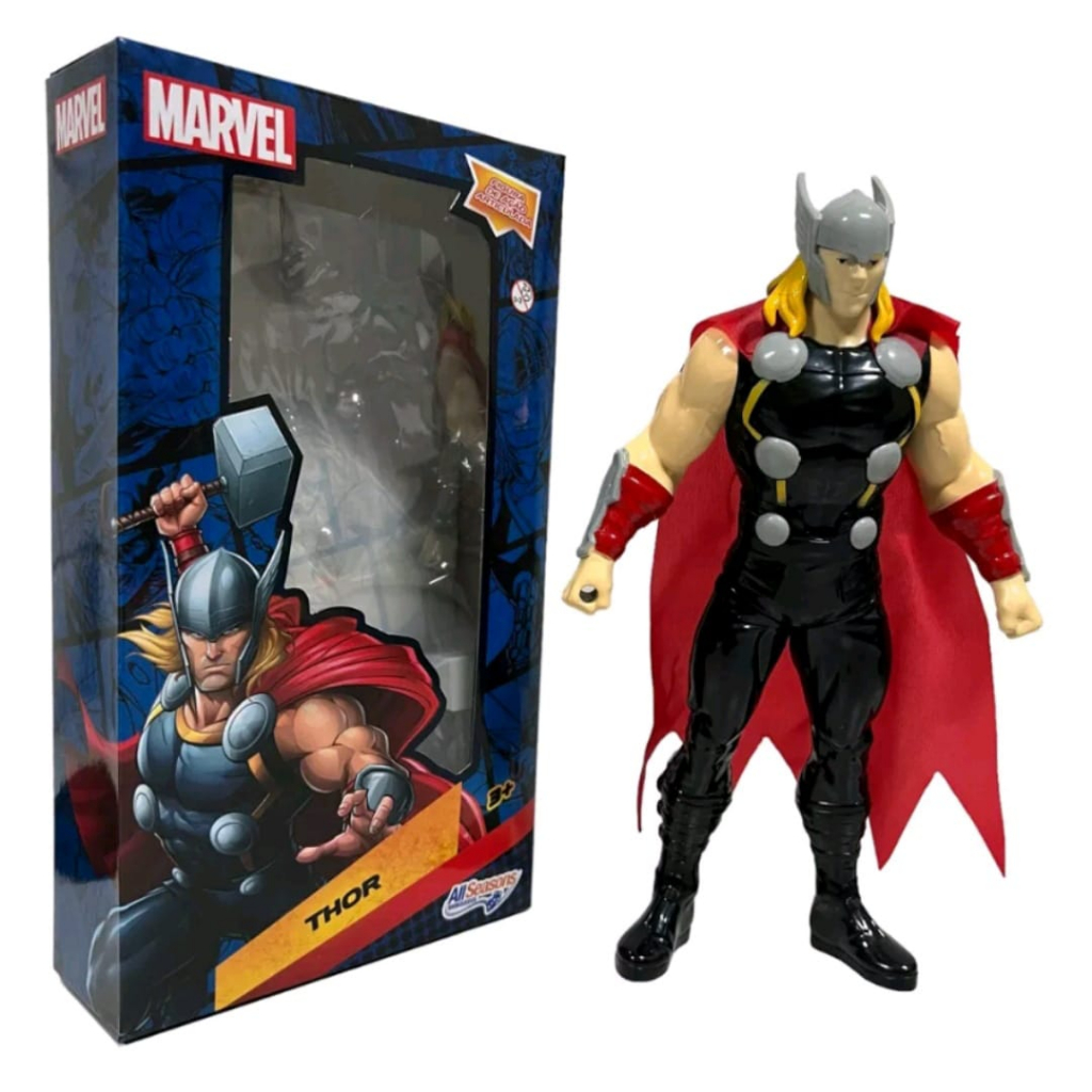 BONECO PODEROSO THOR 22 CM ORIGINAL MARVEL SUPER HEROIS ARTICULADO