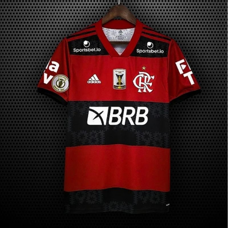 Camisa Flamengo Jogo Patch De Campe O Brasileiro E