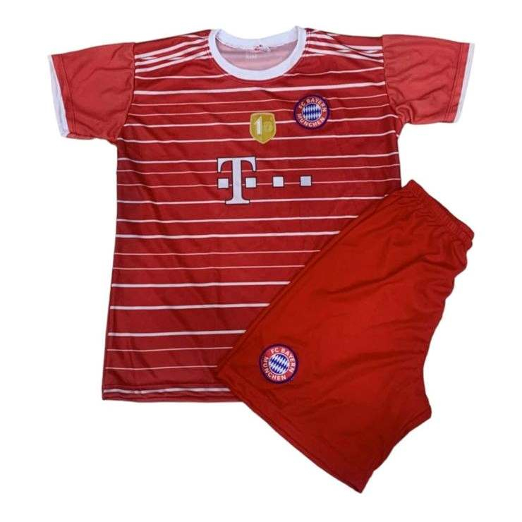 Kit Conjunto Infantil Time De Futebol Camisa E Shorts Bayern Munchen