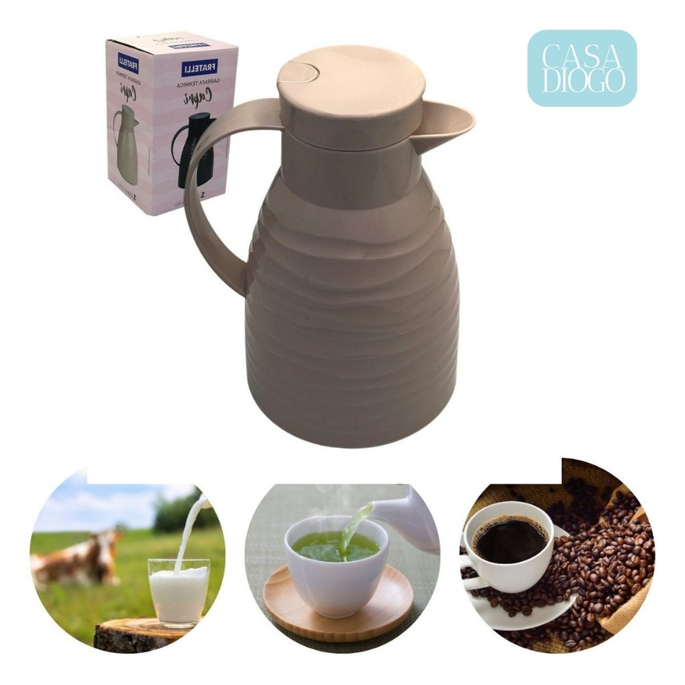 Garrafa Térmica Capri 1 Litro Nude Café Água Suco Mate Chá Shopee