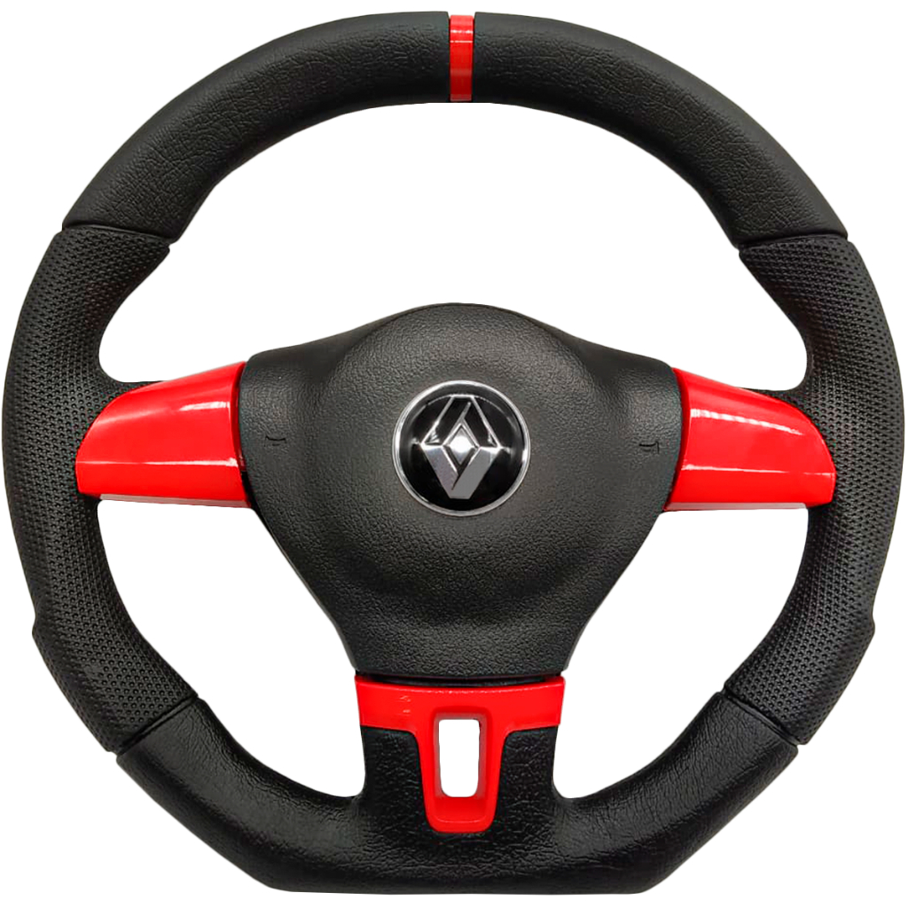 VOLANTE ESPORTIVO JETTA MKR RENAULT VERMELHO FERRARI CLIO LOGAN SANDERO