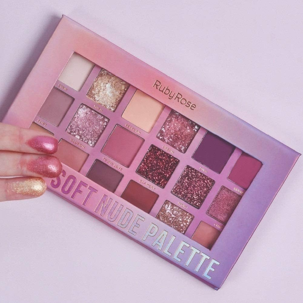 PALETA DE SOMBRAS MATTE SOLFT NUDE CORES RUBY ROSE Shopee Brasil
