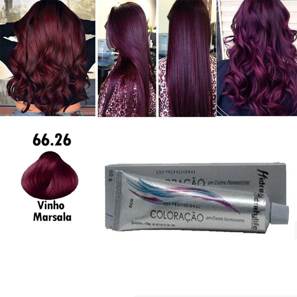 Coloração Marsala 66 26 Mairibel Hidratycollor 60g Tinta para