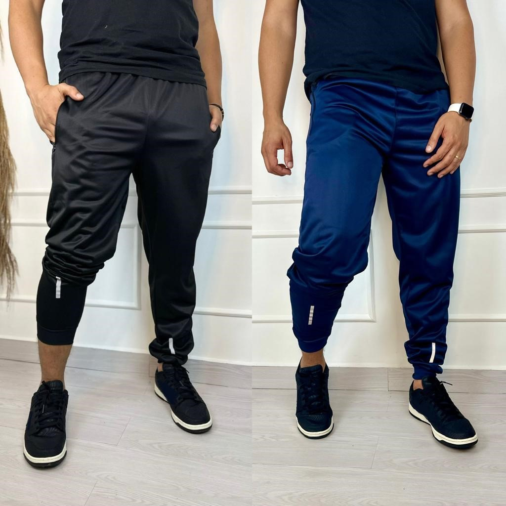 Kit Cal A Skinny Jogger Refletivo Dry Fit Tradicional Casual E Treino