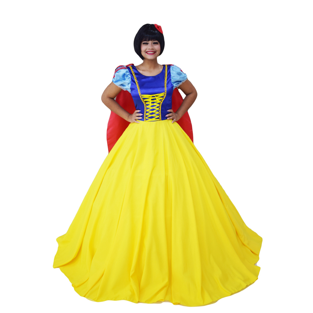 Fantasia Branca De Neve Adulto Longo Capa Shopee Brasil