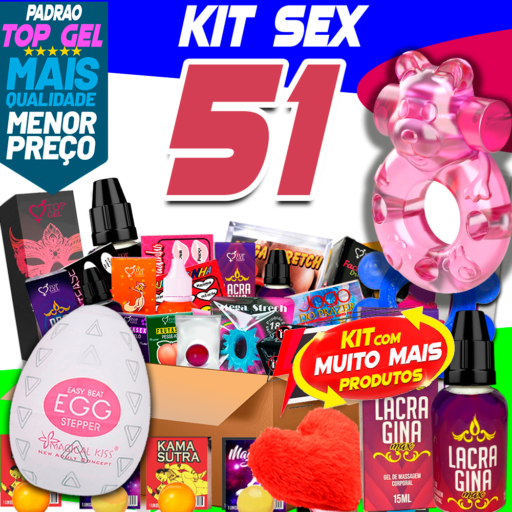 Kit sex shop 51 Produtos Eróticos C Ovo Masturbador Egg Vibrador