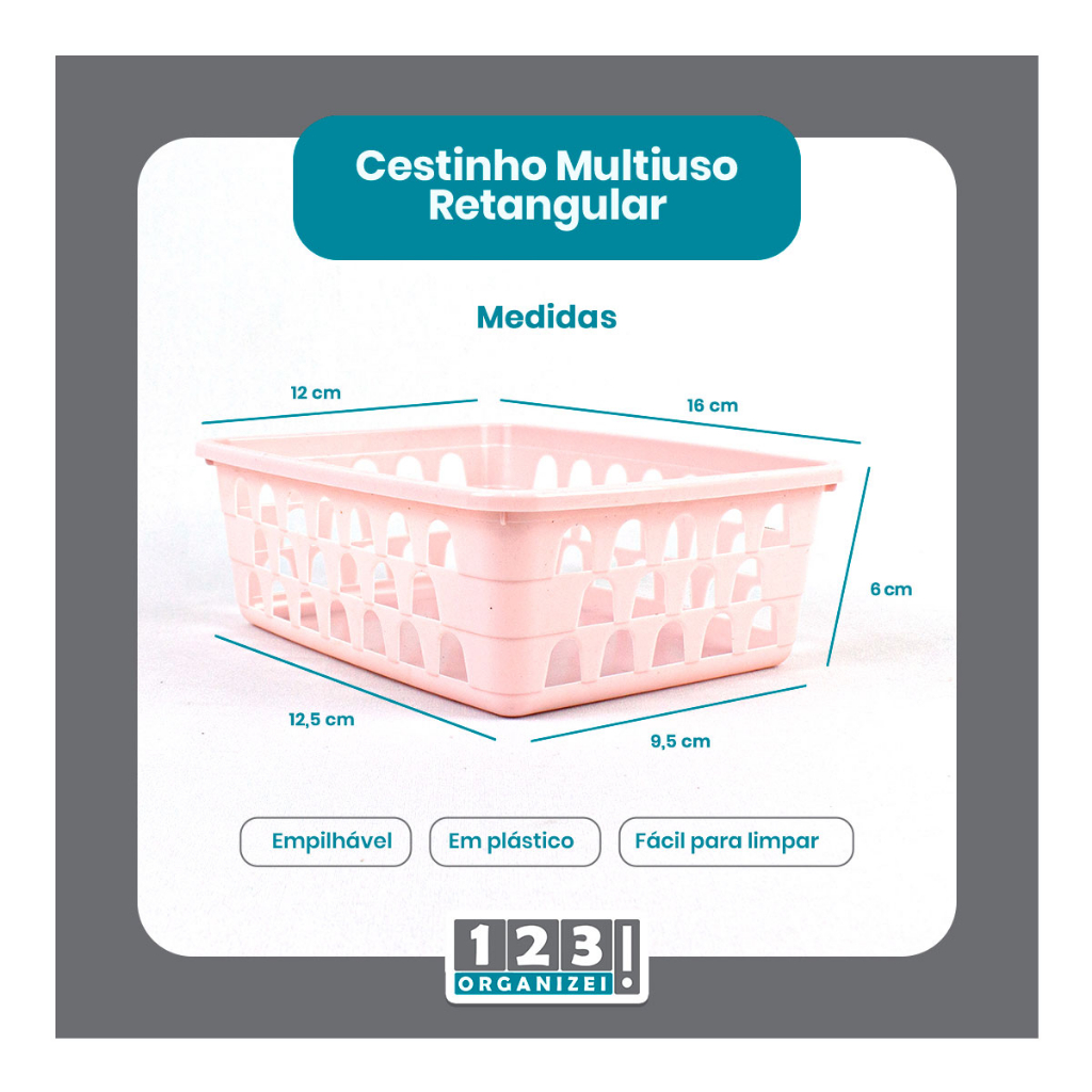 Kit Cestos Organizadores Multiuso Pequeno Diversas Cores Shopee Brasil