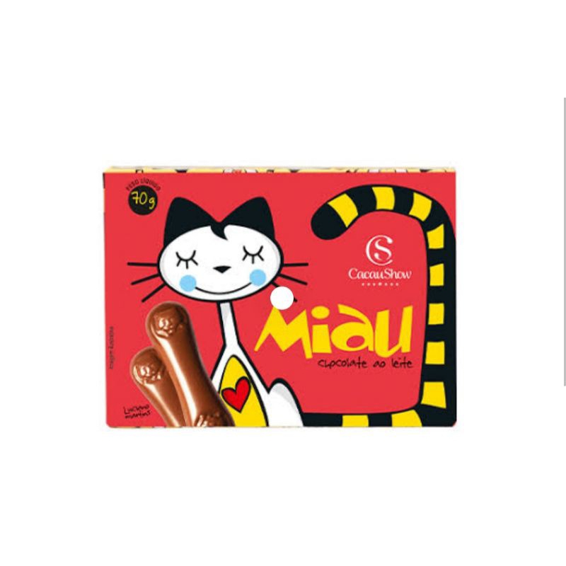 Chocolate Miau Língua de Gato Cacau Show 70G Ao leite e Zero