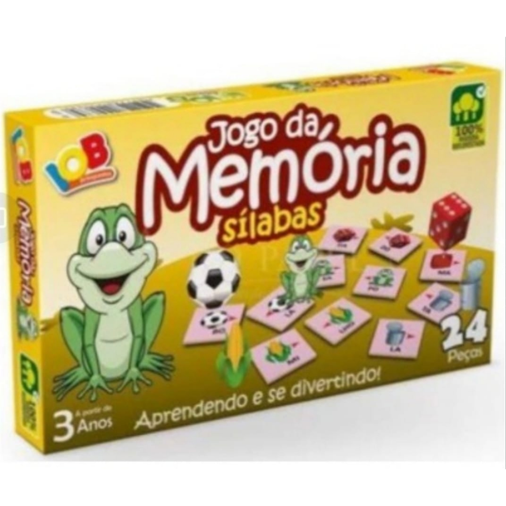 Jogo da Memória Sílabas Brinquedos IOB Brinquedo para o dia das