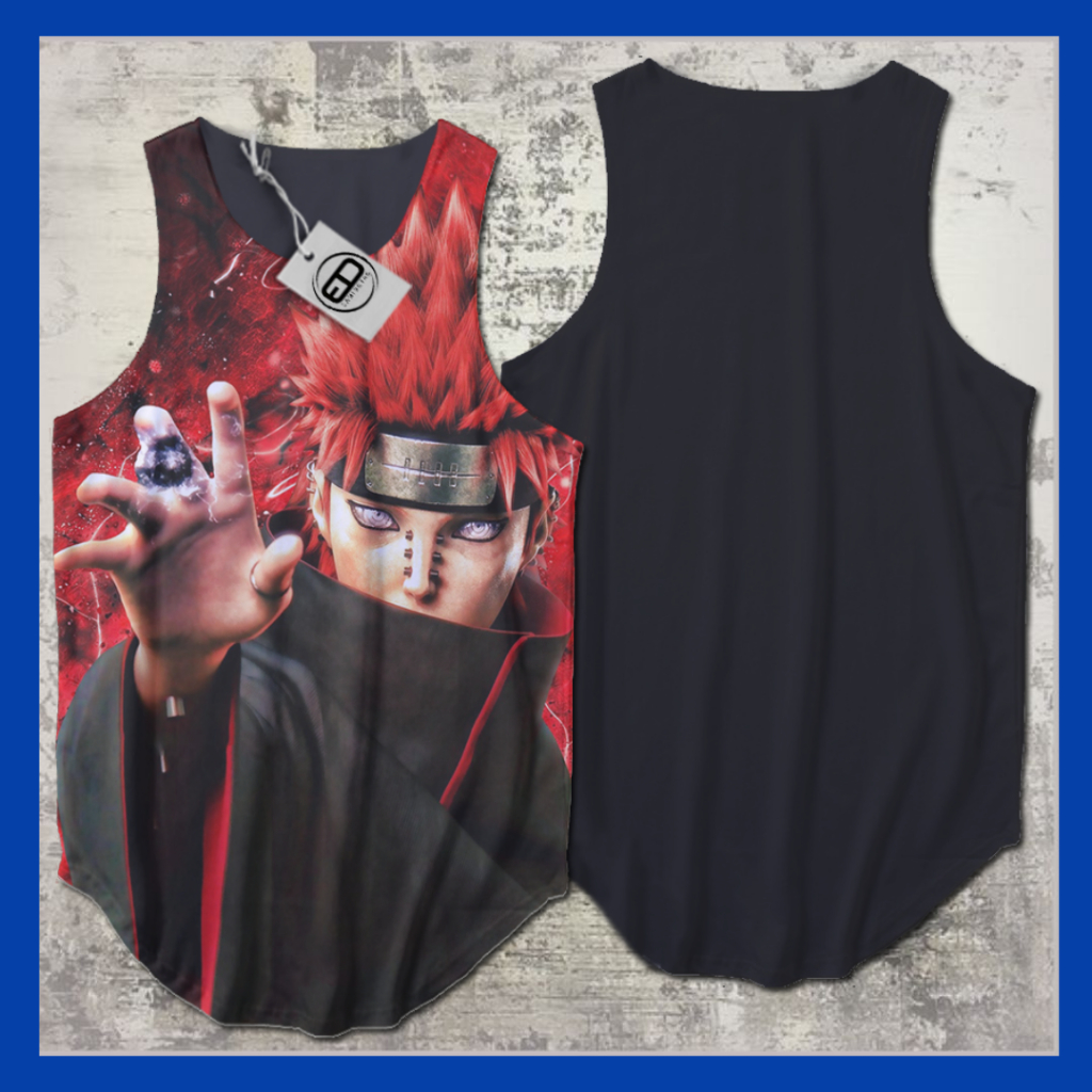 Camiseta Masculina Regata Longline Naruto Pain Akatsuki Shopee Brasil