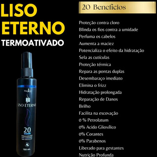 Kit Protetor Termico Termo Ativado Liso Eterno Finalizador Anti