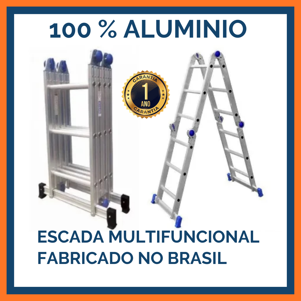 Escada Alum Nio Articulada Multifuncional X Degraus Shopee Brasil