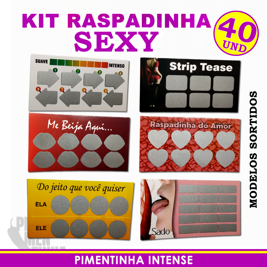 KIT RASPADINHAS HOT SEXY Brincadeira Erótica Excitação SEX SHOP Shopee Brasil