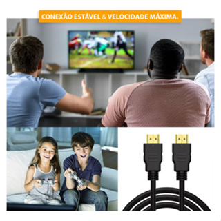 Cabo Hdmi 4k Blindado Ultra Hd 3D Varios Tamanhos Shopee Brasil