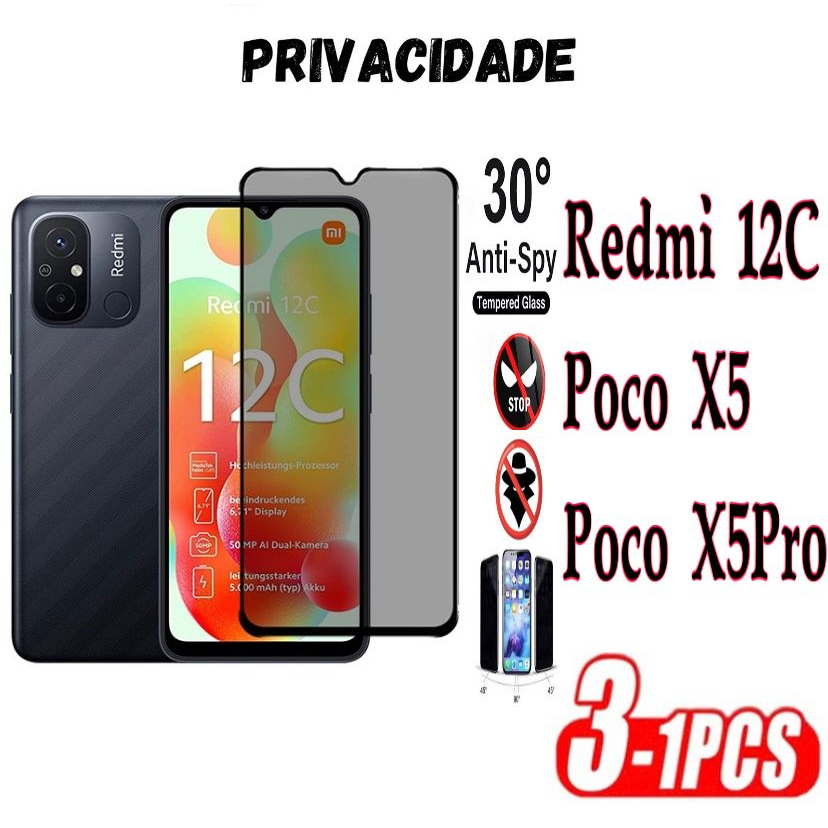 Pel Cula Privacidade D Anti Spy Xiaomi Redmi C Poco X X Pro