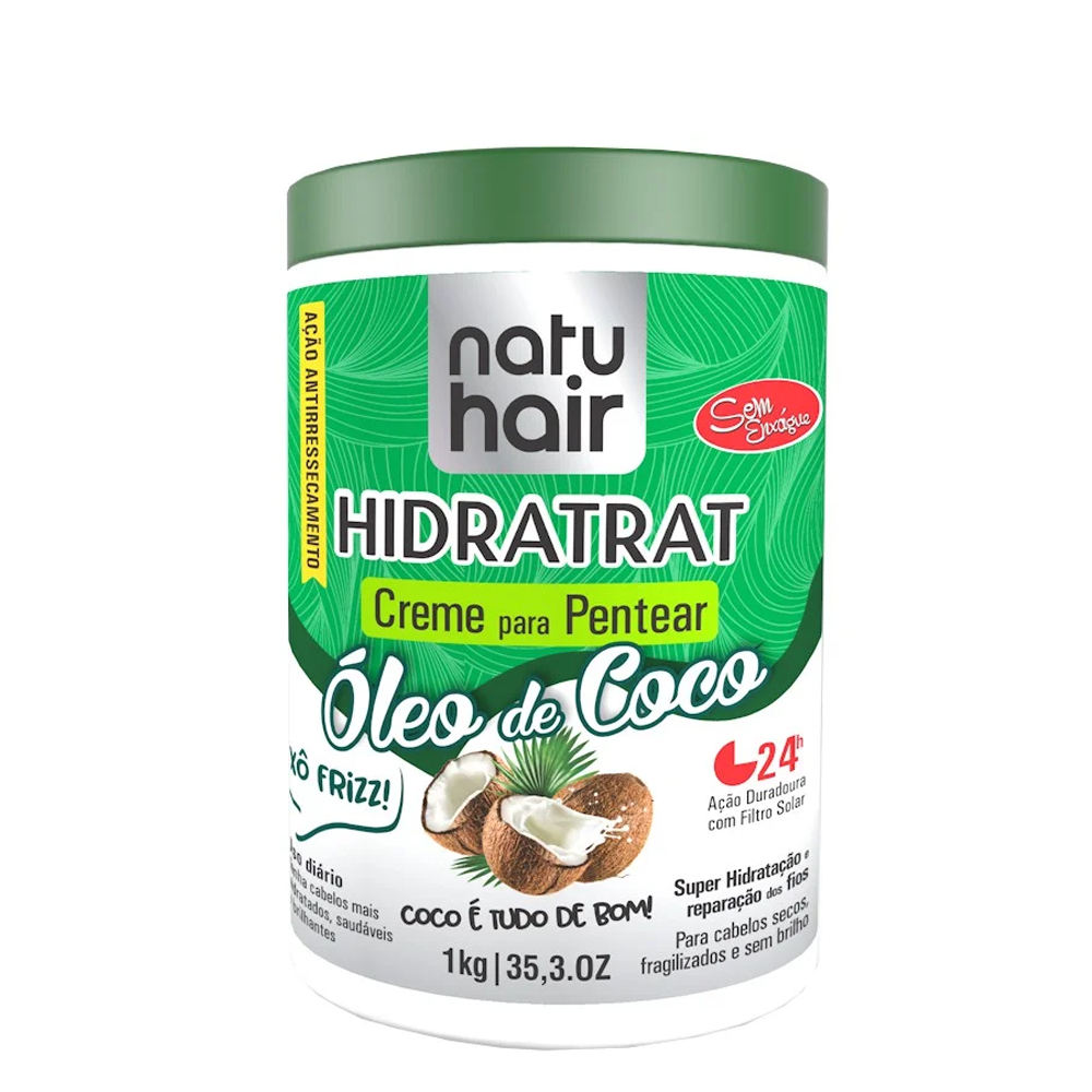 Creme para Pentear NatuHair Óleo de Coco Condicionante Tratamento