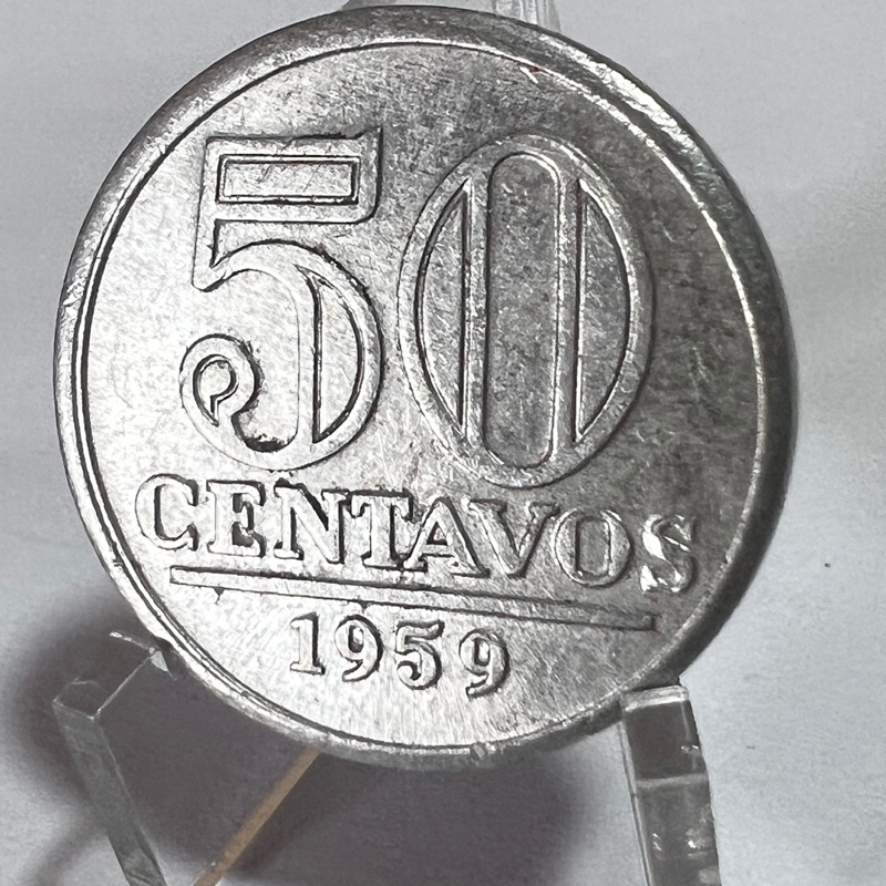 Moeda 50 Centavos 1959 Alumínio Brasão da República Shopee Brasil