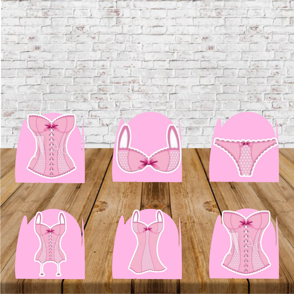 Forminhas Docinhos Chá de Lingerie Rosa Shopee Brasil