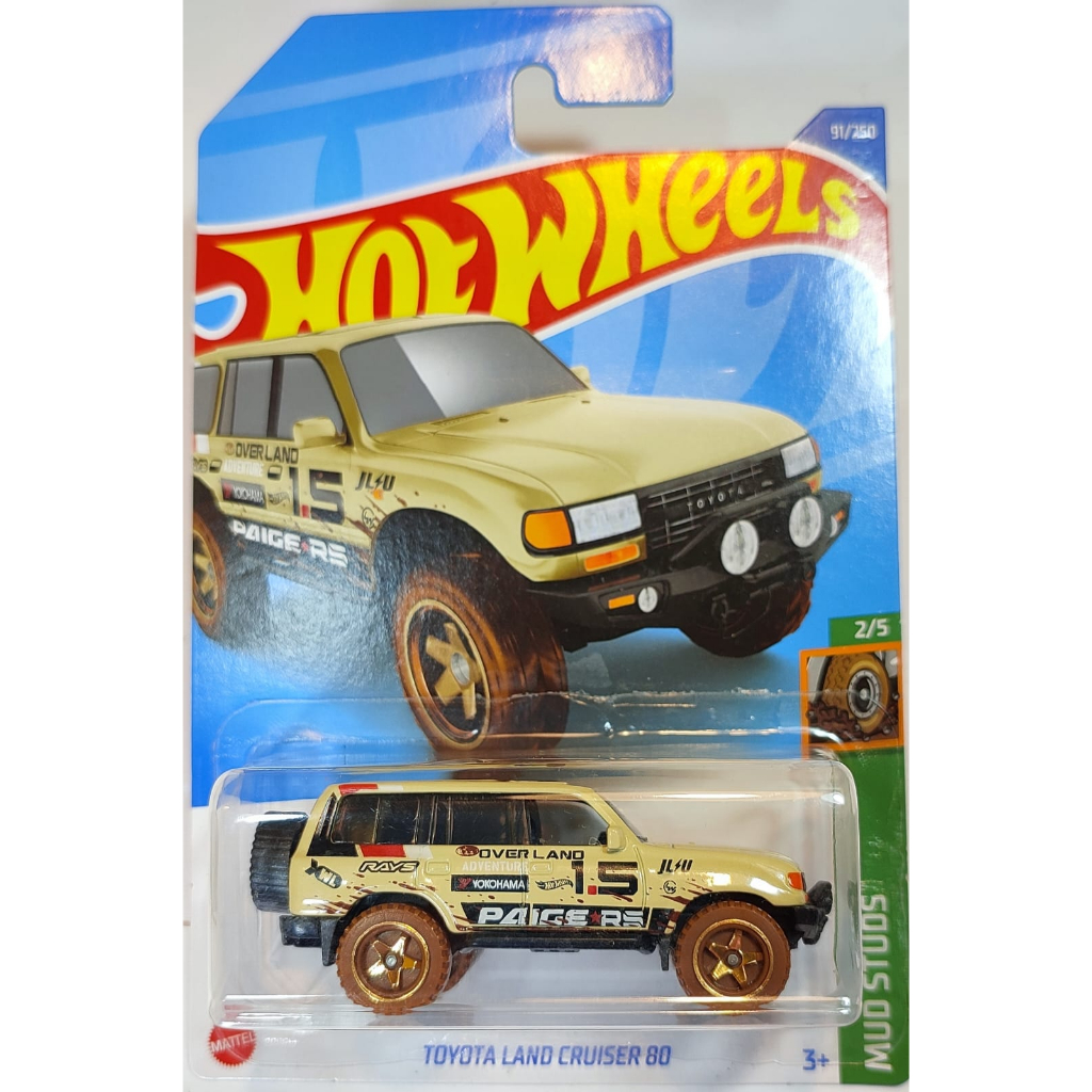 Hot Wheels Toyota Land Cruiser Bege Rally Mud Studs Mattel Shopee Brasil