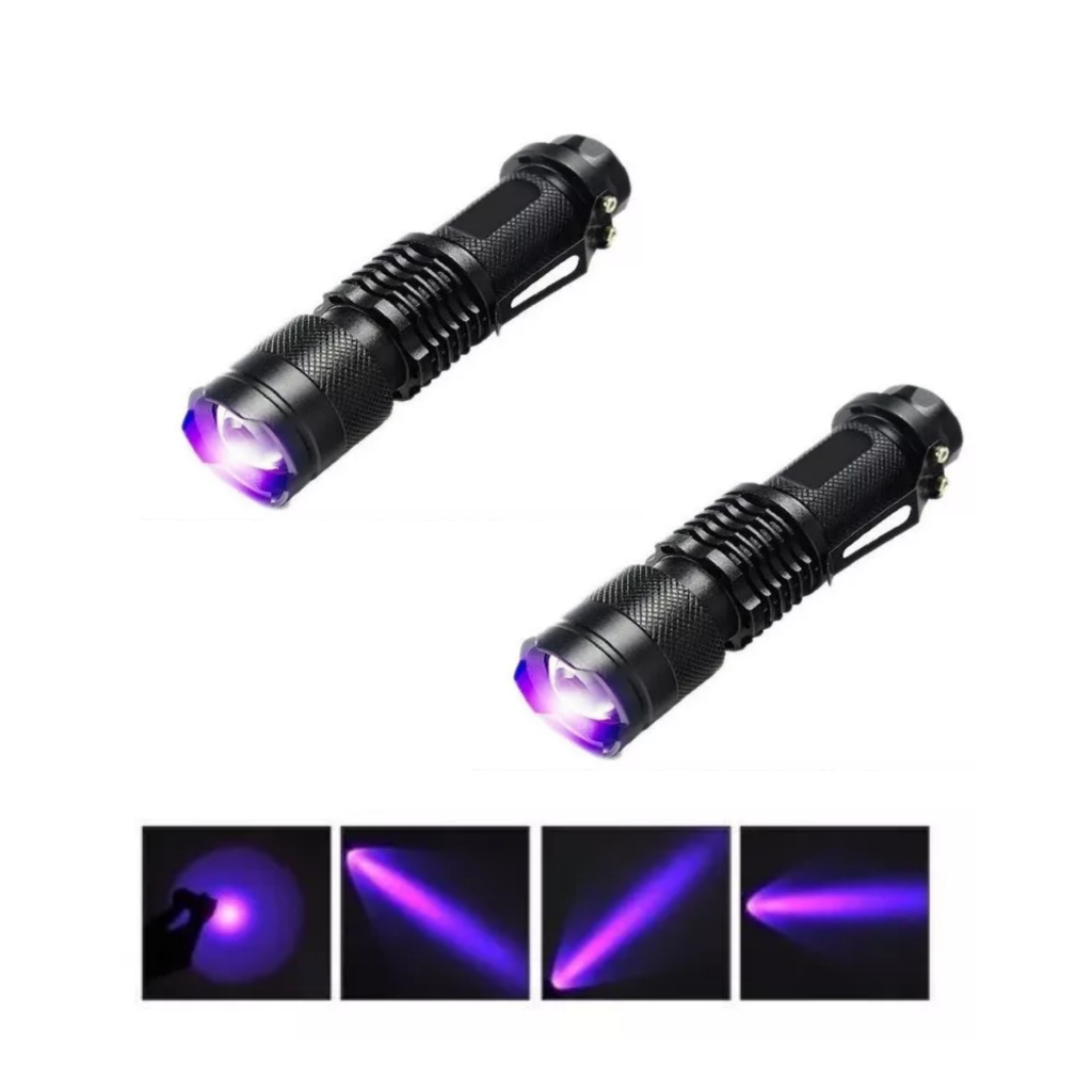 Kit 2 Lanterna Uv Led T6 Violeta Luz Negra Dinheiro Falso Shopee Brasil