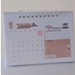 Calendário de mesa Cartonado Personalizado na capa 2025 Shopee Brasil