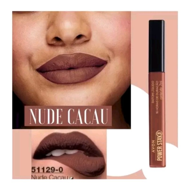 Batom L Quido Avon Power Stay Nude Cacau Ml Shopee Brasil