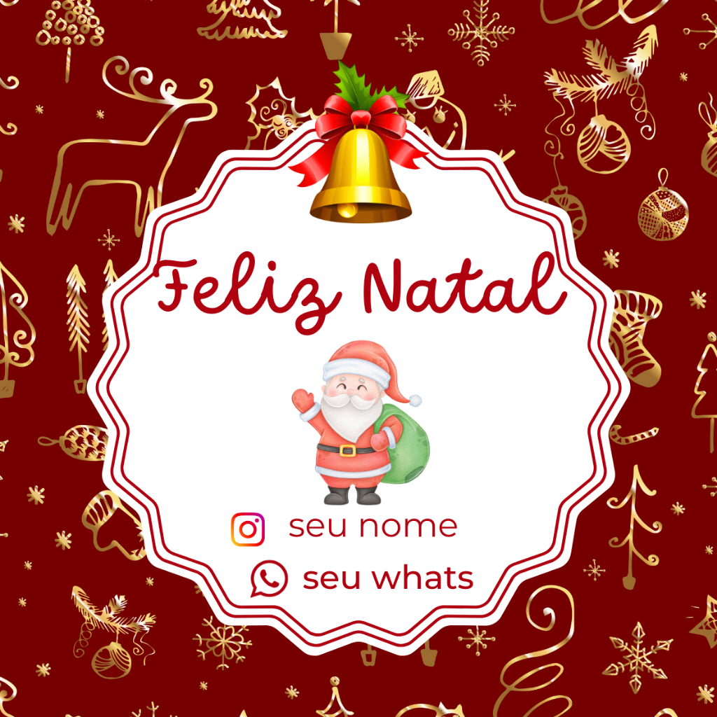 Cartão NATAL Agradecimento Pela Compra Personalizado 6x6cm Tag