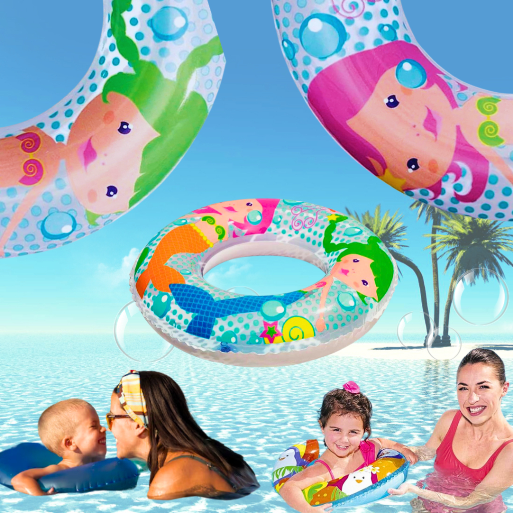 Boia Infantil Criança Circular P Piscina Praia Estampa 51cm Shopee